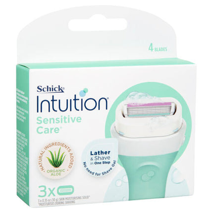Schick Intuition Naturals Sensitive Care Cartridges 3pk