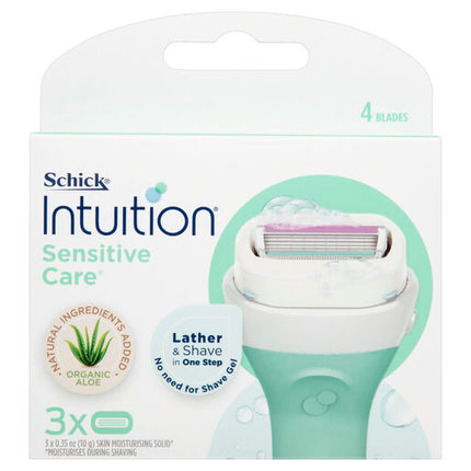 Schick Intuition Naturals Sensitive Care Cartridges 3pk