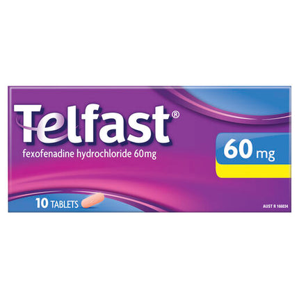Telfast 60mg Non-Drowsy Tablets 10 Pack