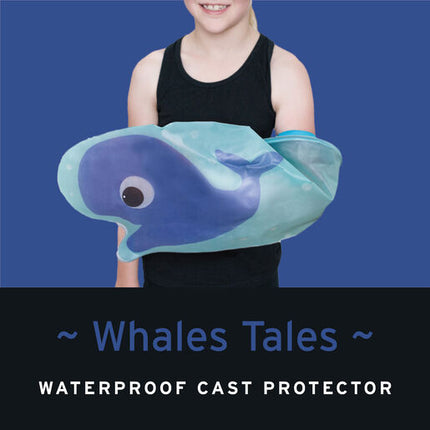 Crazy Casts Waterproof Cast and Bandage Protector Whale Tales