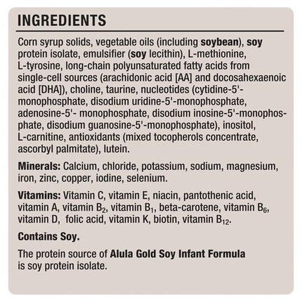 Alula Gold Soy Premium Infant Formula 0-12 Months 900g