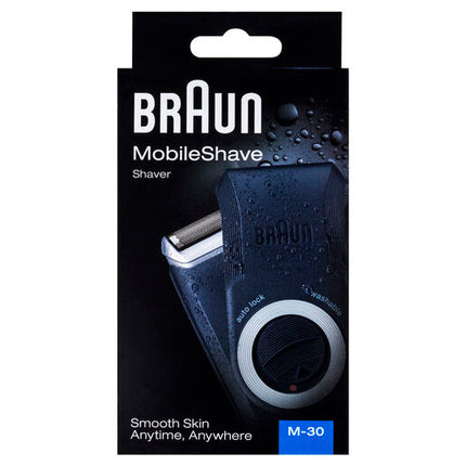 Braun M30 Mobile Foil Pocket Shaver - Fully Washable - 60 Minutes Battery Life