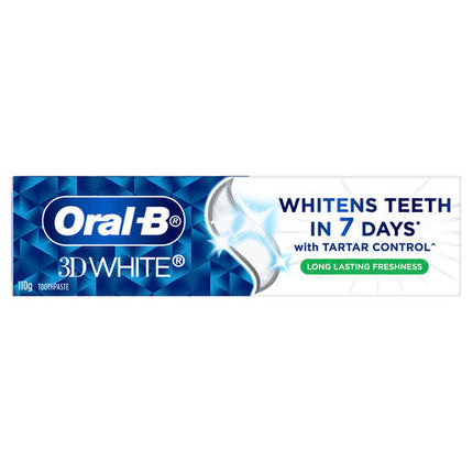 Oral-B 3D White Long Lasting Freshness Whitening Toothpaste 110g