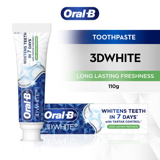 Oral-B 3D White Long Lasting Freshness Whitening Toothpaste 110g