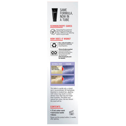 Schwarzkopf LIVE Colour Pastels Dusty Lavender 75ml