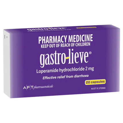 Gastro-lieve (Loperamide) 20mg 20 Capsules