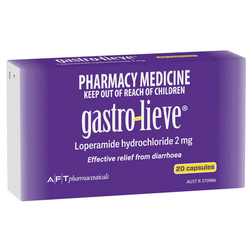 Gastro-lieve (Loperamide) 20mg 20 Capsules