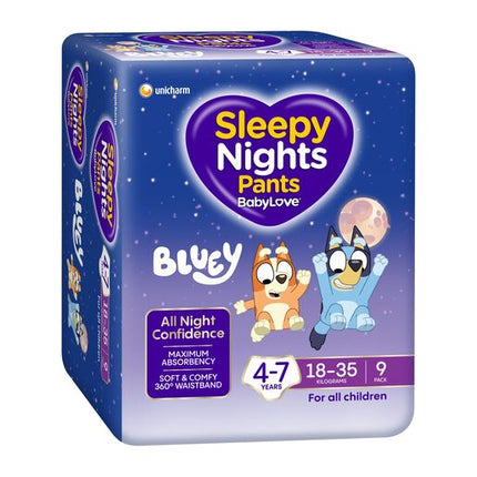 BabyLove Sleepy Nights 4 Years -7 Years Overnight Pants 9 Pack