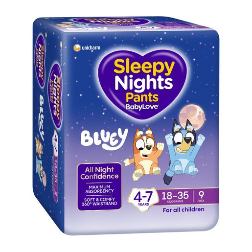 BabyLove Sleepy Nights 4 Years -7 Years Overnight Pants 9 Pack