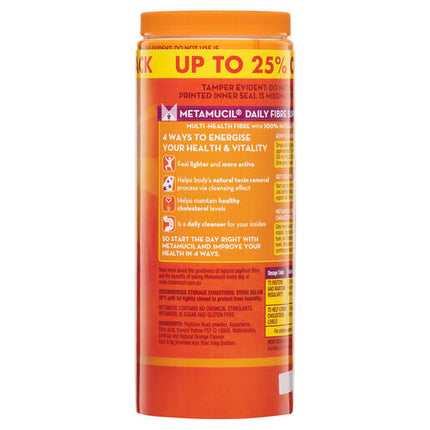 Metamucil Orange Smooth 72 Dose x 2 Bundle Pack