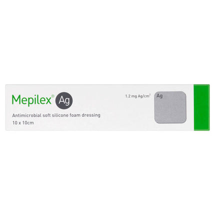 Mepilex Ag Antimicrobial Foam Dressing 10 x 10cm Self Adherent (single dressing)