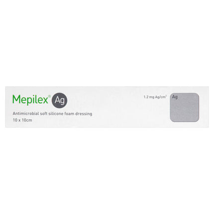 Mepilex Ag Antimicrobial Foam Dressing 10 x 10cm Self Adherent (single dressing)