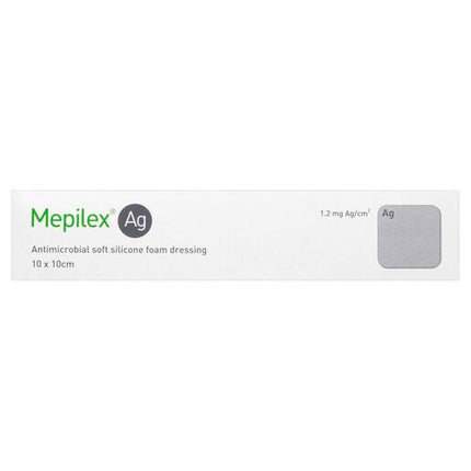 Mepilex Ag Antimicrobial Foam Dressing 10 x 10cm Self Adherent (single dressing)