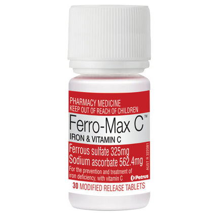Ferro-Max C Iron & Vitamin C 30 Tablets