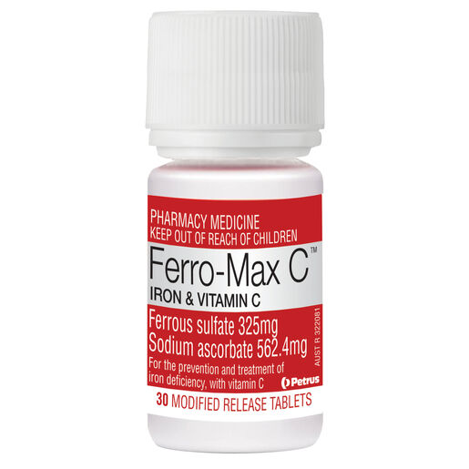 Ferro-Max C Iron & Vitamin C 30 Tablets