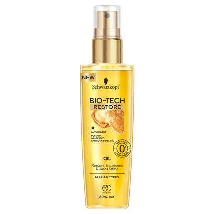 Schwarzkopf Bio-Tech Restore Oil Rosehip, Grapeseed And Apricot Kernel Oil 80mL