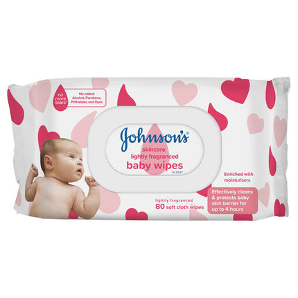 Johnson's Baby Wipes Lightly Scented Refill 80