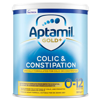 Aptamil Gold+ Colic & Constipation Baby Infant Formula From Birth to 12 Months 900g