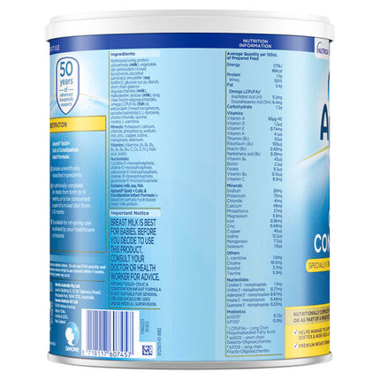 Aptamil Gold+ Colic & Constipation Baby Infant Formula From Birth to 12 Months 900g