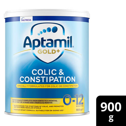 Aptamil Gold+ Colic & Constipation Baby Infant Formula From Birth to 12 Months 900g