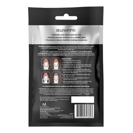 Dr. LeWinn's Eternal Youth Charcoal & Black Pearl Detoxifying Face Mask 1 Pack
