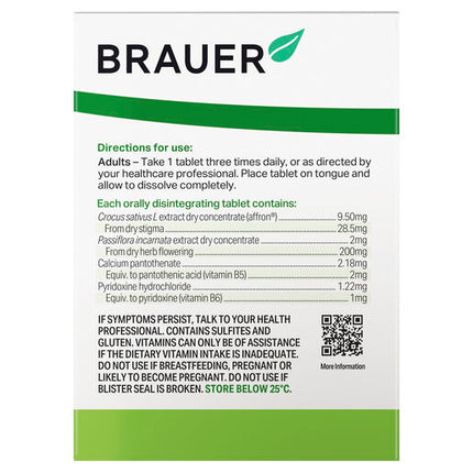 Brauer De-Stress Fast Melt Vanilla 60 Tablets