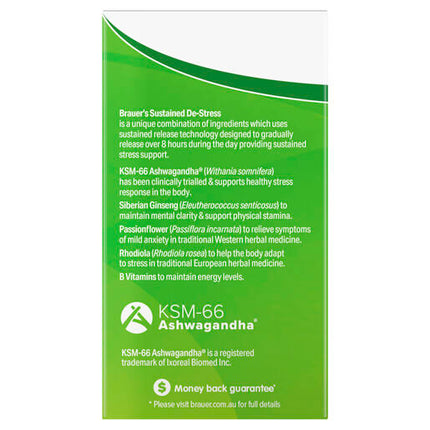Brauer De-Stress Sustained Release 30 Tablets