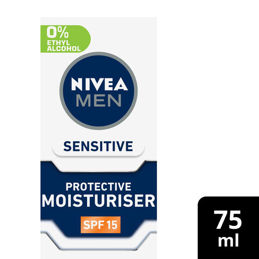 Nivea Men Sensitive Protective Moisturiser Spf15+ 75Ml