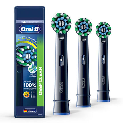 Oral B CrossAction Black Clean Electric Toothbrush Replacement Head, 8 Pack