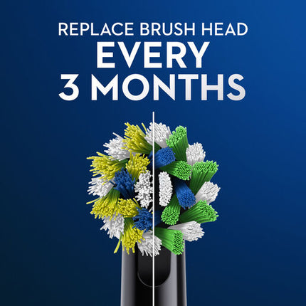 Oral B CrossAction Black Clean Electric Toothbrush Replacement Head, 8 Pack