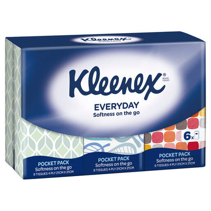 Kleenex Facial Tissue Ultra Soft Pocket 6