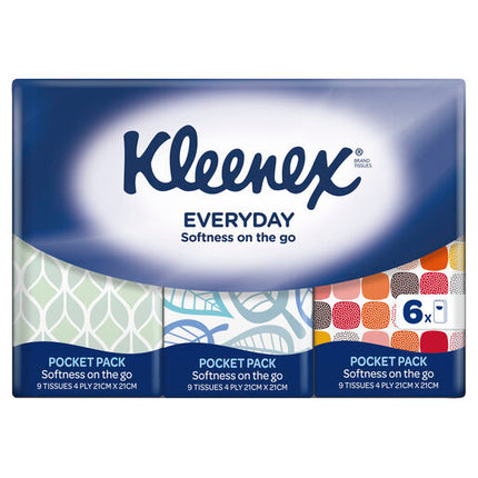 Kleenex Facial Tissue Ultra Soft Pocket 6