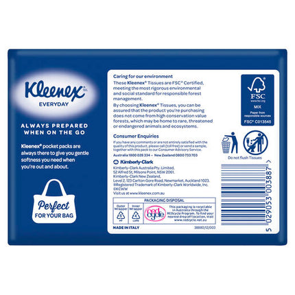 Kleenex Facial Tissue Ultra Soft Pocket 6