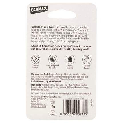 Carmex Lip Balm Peach & Mango Tube 10g