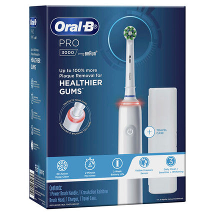 Oral B Power Toothbrush Pro 3000 White Handle