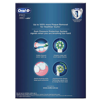 Oral B Power Toothbrush Pro 3000 White Handle