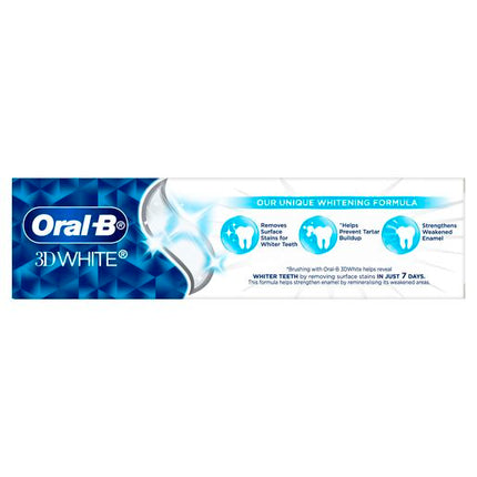 Oral-B 3D White Strengthens Enamel Whitening Toothpaste 110g