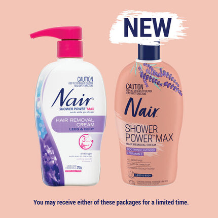 Nair Shower Power Max Hair Removal Cream Coarse Hair Legs & Body 312g