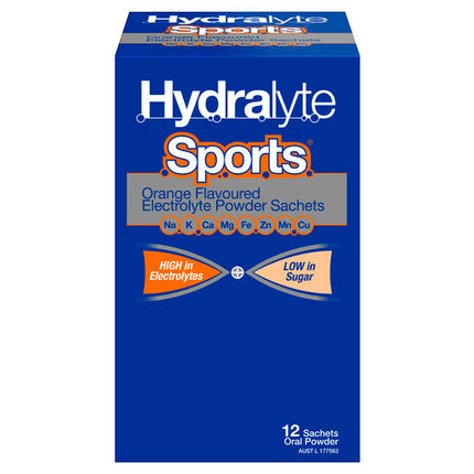 Hydralyte Sports Orange 12 Sachet