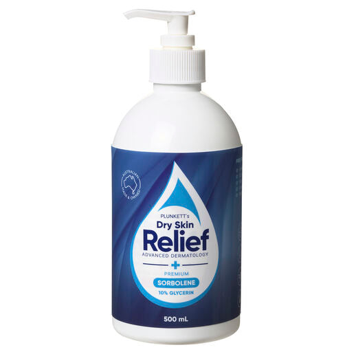 John Plunkett's Dry Skin Relief Premium Sorbolene 10% Glycerin 500mL