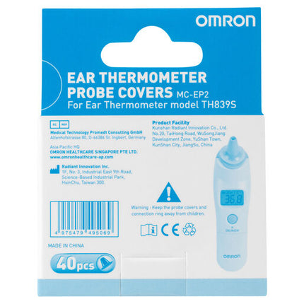 Omron Ear Thermometer TH839S Probe Covers 40 Pack