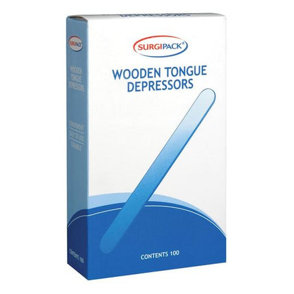 Surgipack Wooden Tongue Depressors Box 100