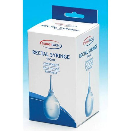 SurgiPack Rectal Rubber Syringe 100ml
