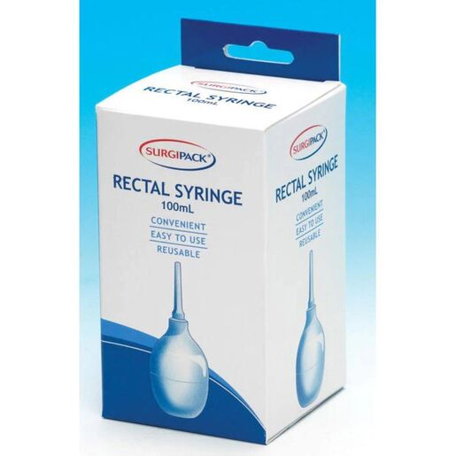 SurgiPack Rectal Rubber Syringe 100ml