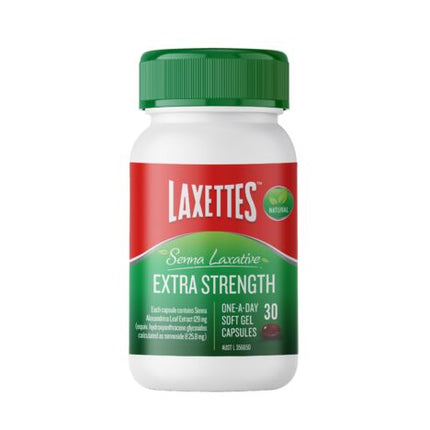 Laxettes Senna Laxative Extra Strength 30 Soft Gel Capsules