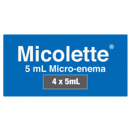 Micolette 4 X 5mL Micro-Enema Fast Relieve Constipation
