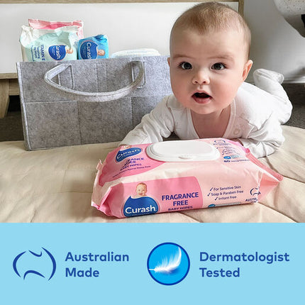 Curash Wipes Fragrance Free 8X80