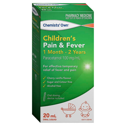 Chemists' Own Paracetamol Drops Colour Free 1m-2yrs 20ml
