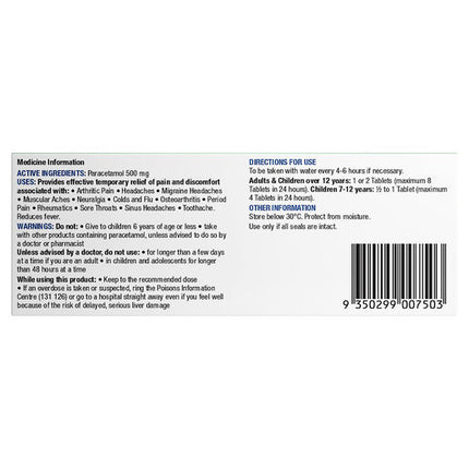 Chemists' Own Paracetamol Tablets 50