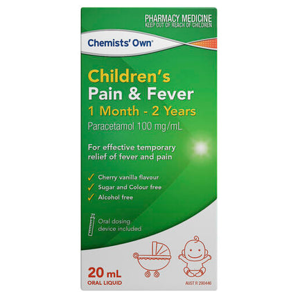 Chemists' Own Paracetamol Drops Colour Free 1m-2yrs 20ml